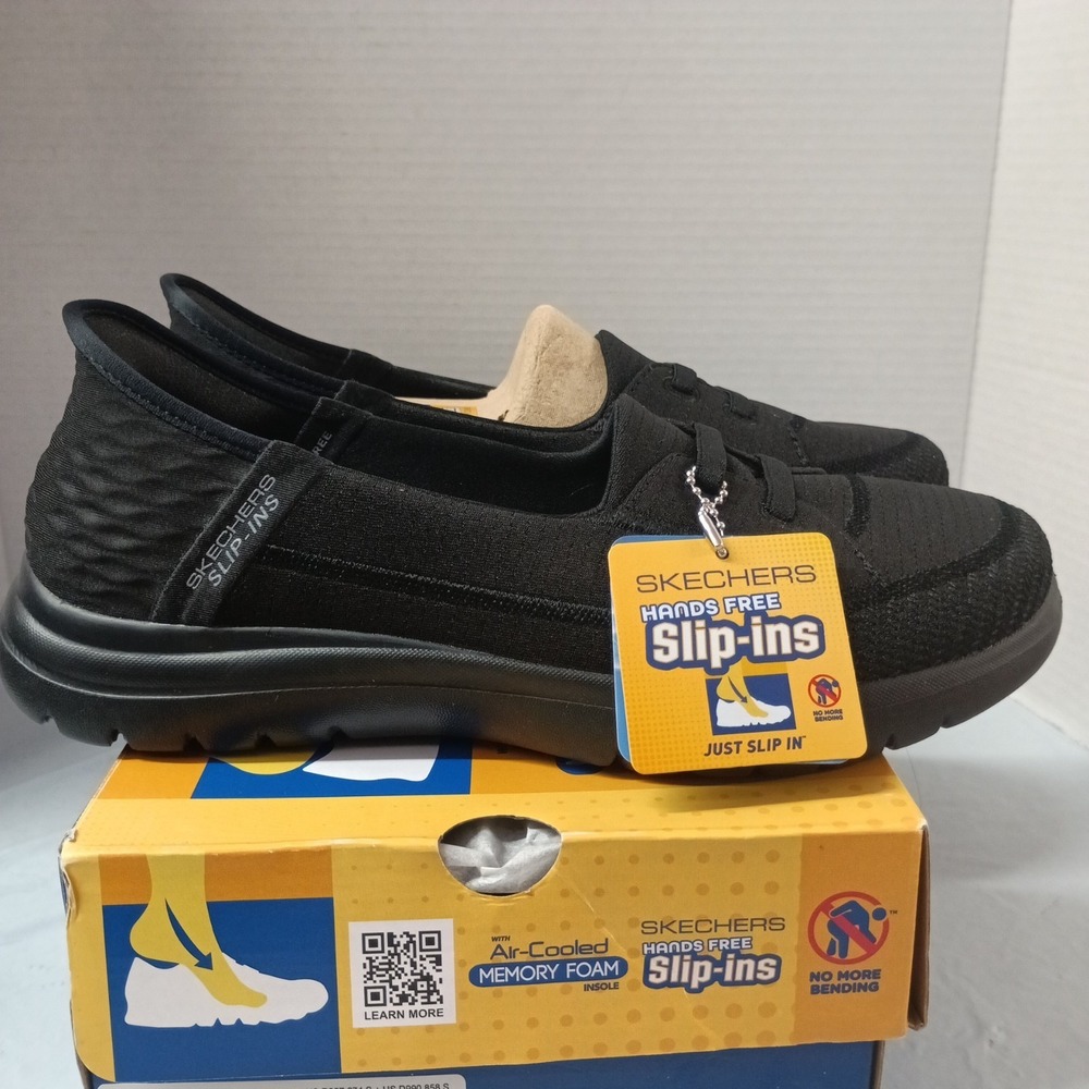 Skechers Slip-Ins On-The-Go Flex Top Notch Black Women's Shoes- Size 7 NWB